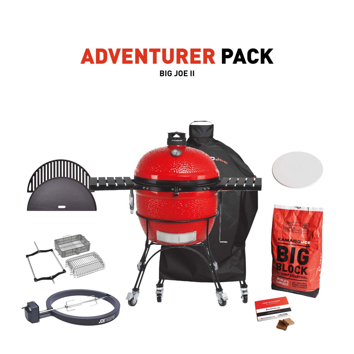 BJ-ADVEPACK-C2_1-v1 Kamado Joe Big Joe II Charcoal Grill With Adventurer Pack - Image 1