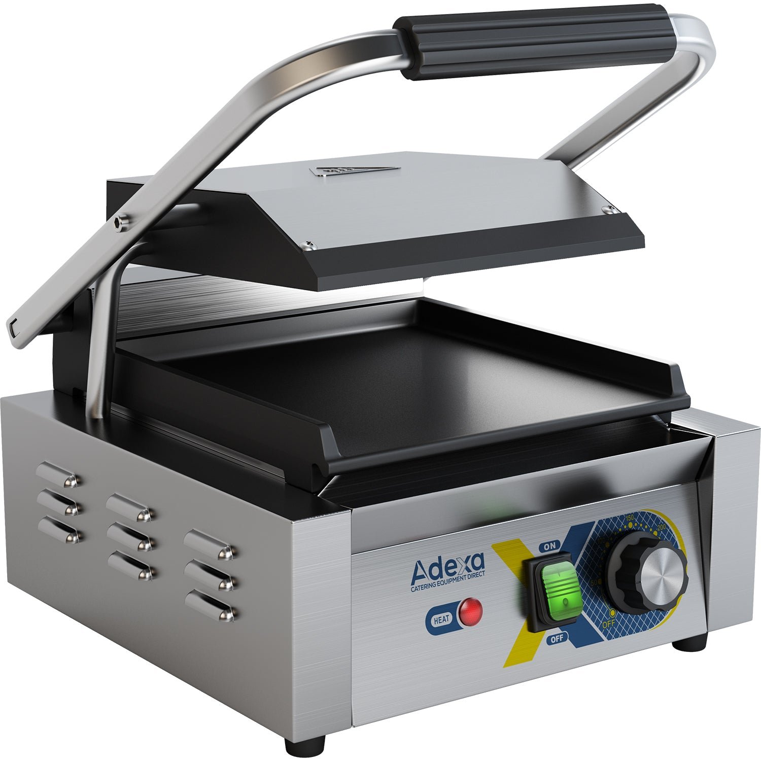EGD10-1500x1500-1 Heavy Duty Panini Contact grill Single Smooth | Adexa EGD10A - Image 1